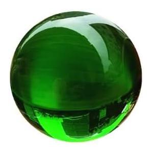 CHENGXINWENHUA Decorative Orbs for Bowls and Vases Set of 1Diameter 3" Crystal Sphere Ball,Camera Sphere and Photography Orb (Green-1)