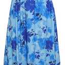 GRACE KARIN Women's Summer Floral Dresses 2026 Boho Maxi Dress Flowy Halter Sundress Casual Vacation Beach Clothes with Pocket (Blue, L)
