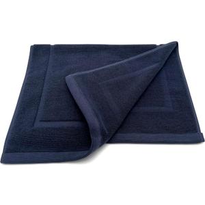 Lincoln & Palm 1-Piece Turkish Cotton Bath Mat - Soft, Plush, and Absorbent - 1000 GSM Thick Luxury Spa and Hotel Style - No Rubber Backing - Silver-Infused SILVERbac (1 Piece Bath Mat, Navy)
