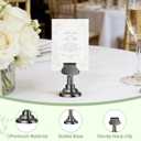 Urban Deco 16PK Table Number Holders Place Card Holders 1.7 Inch Table Card Holders Steel Card Holders for Photos, Food Signs, Memo Notes, Weddings, Restaurants, Birthdays(Nickel Black)