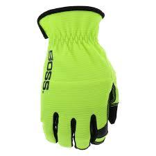 BOSS Men's Task 3-Pack High Performance Synthetic Leather Palm Work Gloves, High Dexterity, Knuckle Padding, Comfort, Abrasion Resistant, , Red, Yellow, Large, (B52021-L3P)