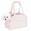 Dog Carrier Tote Bag, Foldable Soft Sided Breathable Mesh Lightweight Travel Handbag with Padded Handles, Lace Decor Portable Pet Purse for Small Puppy Kitten Cat Up to 15 Lbs (Pink)