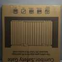 Cumbor 29.7-54.2" Wide Baby Gate for Stairs, Mom's Choice Awards Winner-Self Closing Dog Gate Indoor for Doorways, No Drilling Pressure Mounted Pet Gates for Kids, Easy Walk Through Safety Gate, Black