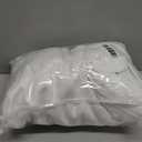 Yakamok Pure White Curtains 84 inch Long, 50% Light Blocking Gormmet Window Treatment Room Darkening Thermal Insulated Curtain Drapes for Living Room Bedroom (52 inch Wide, Set of 2 Panels)