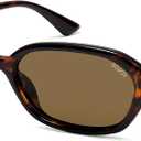 SOJOS Retro Rectangle Polarized Sunglasses for Women Men Trendy Hexagon Narrow Chic Y2K Sunnies SJ2629 (Tortoise/Brown)