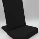 Original BackJack-Made in THE USA- Black Cotton Fabric Lightweight Floor Seating Chair for Gaming, Families, Parents, Daycare, Back Support, Reading, Yoga, Meditation, Dorm, School