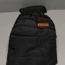 Dog Puffer Jacket for Small & Medium Dogs, Waterproof Windproof Warm Dog Winter Coat, Lightweight Cold Weather Pet Vest with Leash Hole and Adjustable Fit, Black, XL (XL: 2025 lbs)