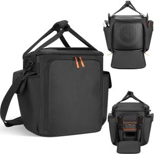 Speaker Bag Compatible with JBL Partybox Encore Essential 2 / Essential, Speaker Carrying Case Soft Padded Compatible with Encore 2 / Encore, Speaker Travel Gig Bag with Multi-pocket & Shoulder Strap