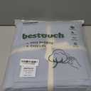 BESTOUCH Duvet Cover Set 100% Washed Cotton Linen Feel Super Soft Comfortable Chic Lightweight 2 PCs Home Bedding Set Solid Cornflower Blue Twin/Twin XL