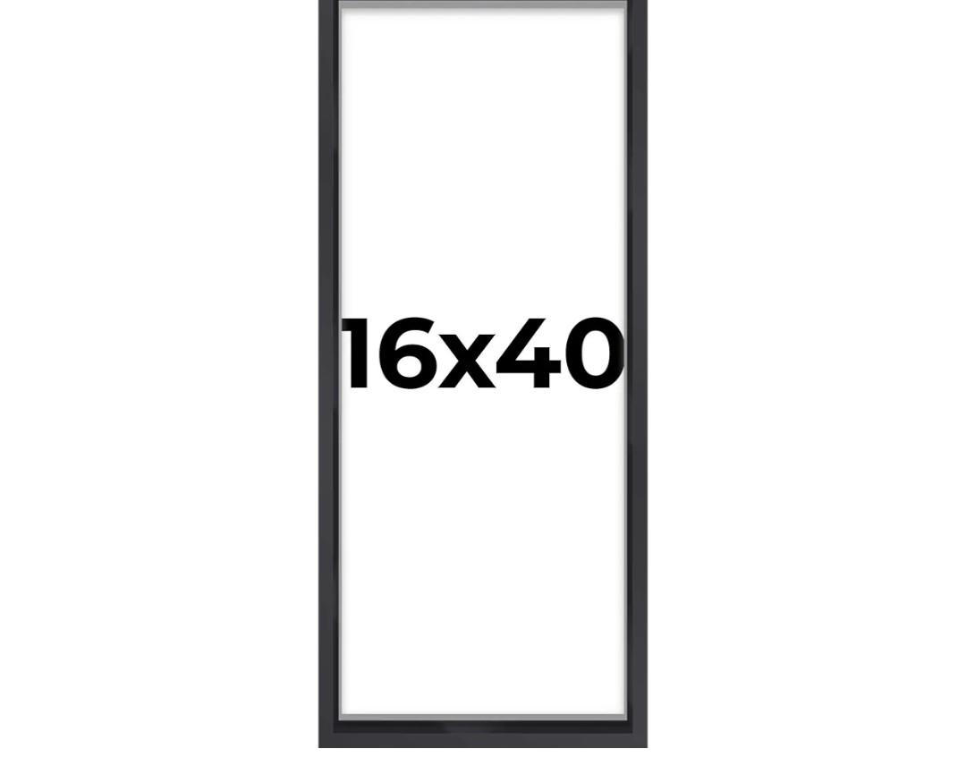 16x40 Shadow Box Frame Contemporary Black | 3/4" Depth of Usable Space| Interior Size 16x40 or 40x16 Inches| UV Resistant Acrylic, Acid-Free Backing, Wall Hangers | Made in USA