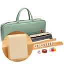 YMI American Mahjong Set "Ivory Ridge" 166 Medium Tiles, Mint Green Case