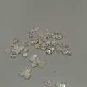 44 Pieces Pearl Rhinestone Buttons Rhinestone Faux Pearl Embellishments Brooch Alloy Floral Pendants for Jewelry Making Clothes Bags Shoes Supplies and Wedding DIY(Gold)