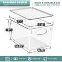 Sorbus Large Clear Plastic Bins with Lids Stackable Organizer for Toys, Clothes, Medicine, Makeup, Closet, Art Supplies, Bathroom, Shoes 2 Pack