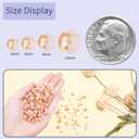 2 x 400 Pcs 6mm Assorted Colors Rondelle Glass Crystal Beads Loose Craft Bead for Bracelet Necklace Earring Keychain DIY Jewelry Making, White -Amber