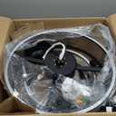 Black Fandelier Ceiling Fans with Lights, 20" Black Crystal Chandelier Ceiling Fan with Light Remote Control, Caged Mid Century with 6 Speeds for Bedroom, Living Room, Nursery
