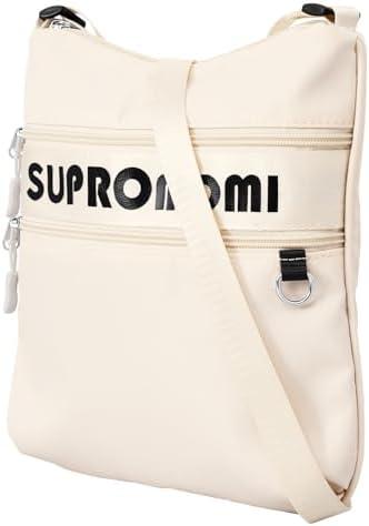 SUPROMOMI Crossbody Bags for Women, Small Fashion Nylon Crossbody Purses with Adjustable Strap - Casual Lightweight Teen Girls Cross body Phone Handbags - Waterproof Travel Shoulder Bag Beige