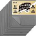 HOMEXCEL Swedish Dishcloths for Kitchen 20 Pack, Sponge Dish Cloth for Counters & Washing Dishes, Reusable and Absorbent Paper Towels, Grey