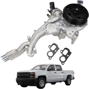 12685257 Water Pump for Chevy Chevrolet Silverado 1500 Tahoe Suburban GMC Sierra 1500 Sierra Yukon Cadillac Escalade 2014 2015 2016 2017 2018 2019 2020 14 15 16 17 18 19 20 4.3 5.3 6.2 12668985