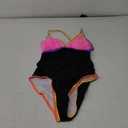 popvil One Piece Swimsuit 2025 Tummy Control Women Bathing Suit Shapewear Swimsuits Slimming Neon Cute Tie Back Swimwear,S