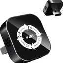 4 in 1 Screen Mirroring Wireless CarPlay Adapte, 2026 Upgraded Wired to Wireless for Apple CarPlay & Android Auto & AirPlay & MirrorLink, Mini USB Car Play Adapter with Type-C Extension, Plug and Play