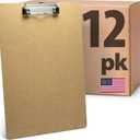 Officemate Recycled Legal Size Wood Clipboard, Low Profile Clip, 12 Pack, Brown (83227)