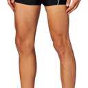 Speedo Men's Swimsuit Square Leg Splice (Large, Black/Black)