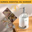 Oil Warmer Dispenser Heated Accelerated Absorption with Perspectivity Glass Bottle Massage Oil Lotion Warmer Heater for Massage Therapy Spa