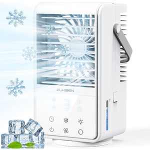 Portable Air Conditioners, ZUKBEN 90° Oscillation Mini Air Conditioner With 3 Speeds 2 Mist, 1000ml Evaporative Air Cooler Fan With 9 Timer Colorful Light,Portable AC for Room Office Camping