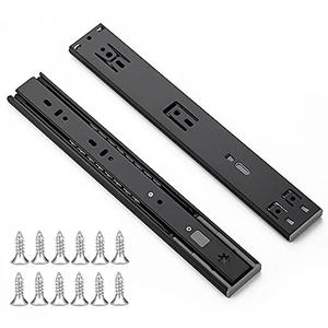12 Inch Soft Close Drawer Slides 5 Pairs 10 Pack Black Full Extension Ball Bearing Drawer Glide Side Mount