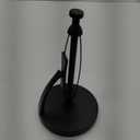 VEHHE Paper Towel Holder Countertop, Black Paper Towel Holder with Spring Activated Arm and Damping Effect, Simply Tear Paper Towel Stand for Bathroom and Kitchen (Black)