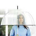 ShedRain Bubble Umbrella  See Through, Rain & Windproof Umbrella - Perfect for Weddings, Prom, Outdoor Events - Automatic Open (Black Trim)