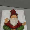 Smadeer Garden Yoga Gnome Statue, Outdoor Gnomes Figurine with Solar Lights, Knome in Yoga Pose for Garden Decor, Elf Sculptures and Statues for Patio Lawn Yard