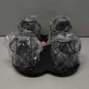 4-Lights Kitchen Light Fixtures Ceiling Mount, Adjustable Multi-Directional Black Flush Mount Ceiling Light Fixture, Vintage Metal Cage Farmhouse Lamp for Hallway, Dining Room, Farmhouse, Entryway