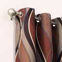 No. 918 Intersect Ogee Print Semi-Sheer Grommet Curtain Panel (48"W x 63"L (Pack of 1), Paprika Red)