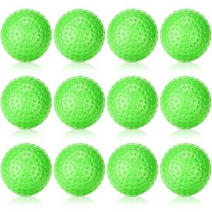 12Pcs Plastic Baseballs for Kids, Neon Baseball Tballs Backyard Game, Lightweight Plastic Replacement Balls Outdoor Baseball Toy Back to School Gift for Kids Yard Games Set