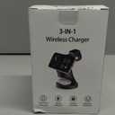 Wireless Charger,3 in 1 Magnetic Wireless Charger Stand, Fast Wireless Charging Dock for iPhone17/16/15/14/13/12 Series, Apple Watch Series, AirPods Pro.