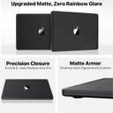 Soonjet Compatible with MacBook Air 13 inch Case M5 M4 M3 M2 2026 2025-2022, Release Model A3449 A3240 A3113 A2681, [Anti-Crack Upgrade] Hard Shell Laptop Cover for MacBook Air 13.6 inch Space Black