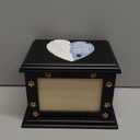 Pet Memorial Urns for Dogs or Cats Ashes, XLarge Wooden Funeral Cremation Urns with Photo Frame, Keepsake Memory Box