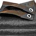 winemana 50% Black Shade Cloth, 3.3 x 6.6 FT Durable Mesh Tarp with Grommets, Garden Sunblock Shade Cloth Shading Antifreezing for Plants Cover, Greenhouse, Barns Kennel, Patio, Tomatoes