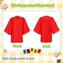 Matte Preschool and Kindergarten Graduation Cap Gown Set with Year Charm Tassel (Red)