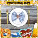 24pcs Pretzel Napkin Rings Oktoberfest Napkin Holder Metal for Pretzel Oktoberfest Party Table Decoration