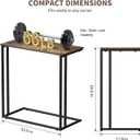 C-Shaped Side Table, Metal Double Frame End Table for Living Room Bedroom, Large