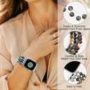 Newlibery Natural Stone Bracelet Beaded-Bands Women Compatible with Apple Watch 38mm 40mm 41mm 42mm (S10/ 11) Feminine Cute Handmade Stretch Strap for iWatch Series 11/ 10/ 9/ 8/ 7/ 6/ 5/ 4/ 3/ 2/ 1 SE 3/ 2/ 1
