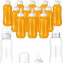 Norme 12 Pcs 9.5 oz Plastic Bottles Chug Shower Game Party Favors for Shower Decorations Gender Reveal Gifts (White)