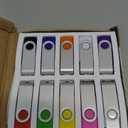 Aiibe 10 Pack 128GB Flash Drive USB Drive Thumb Drives USB 2.0 Memory Stick Jump Drives 128GB USB Flash Drive Bulk (10 Mixed Colors: Black Blue Red Green Orange White Yellow Pink Purple Silver)