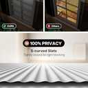 LazBlinds No Tools No Drill Cordless 1" Vinyl Mini Blinds, 100% Privacy S-Curve Blinds for Indoor Windows, Room Darkening Horizontal Window Blinds and Shades for Home, 30 1/2" W x 64" H, White