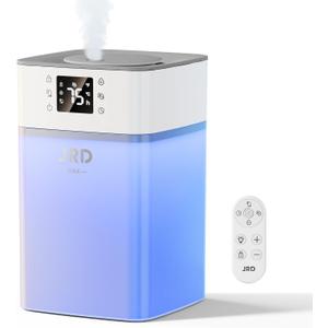 JRD 4L Humidifiers for Bedroom, Cool Mist Humidifier for Large Room, 40H Runtime, 360 Nozzle, Night Light for Home, Office, Baby Nursery, PlantsBlack