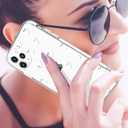 LUHOURI Designed for iPhone 11 Pro Case with Screen Protector - Crystal Acrylic Clear for Women and Girls - Slim Fit Protective Phone Cover 5.8" - Little Ghosts