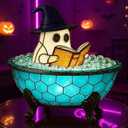 Halloween Ghost Bubble Bath Lamp,Cute Ghost Reading Book Lamp Spooky Led Night Lights for Bathroom Decor(1pcs)