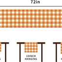 2 x Watercolor Black White Buffalo Check Plaid Table Runner Gingham Tablecloth Farmhouse Spring Summer Fall Home Kitchen Table Decorations-1372'' (Orange and White)
